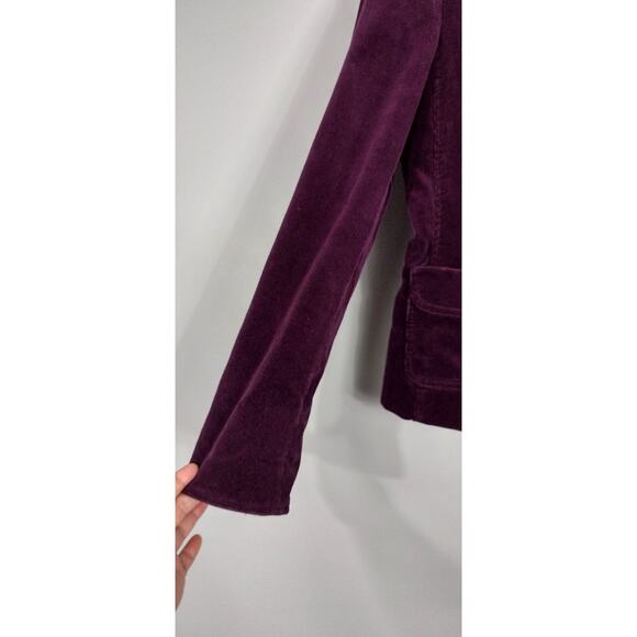 Talbots Dark Purple Lined Corduroy Jacket 10 Classic Office Whimsygoth - Picture 6 of 16